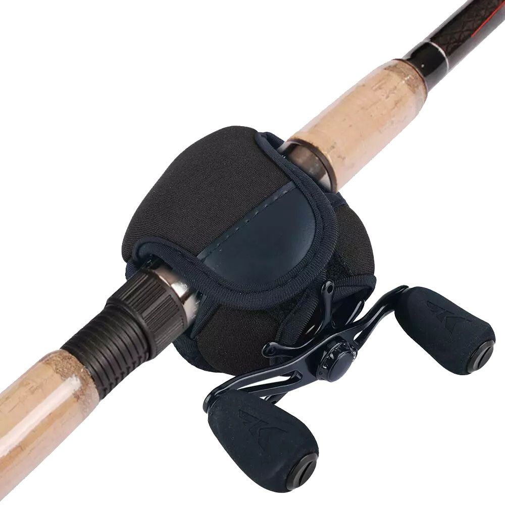 2PCS Fishing Reel Bag Protective Covers Baitcasting Trolling Pouch Protector USA