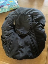 Jolly Jumper Arctic Sneak-A-Peek Infant Car Seat Cover Black Fleece Lined Winter