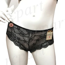 New Sexy women intimates gift lingerie lace bikini panty Black S M L XL 1204