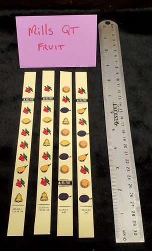 MILLS QT RICAMBIO MULINELLO STRISCE MULINI SLOT MACHINE ANTICO FRUIT REEL STRIPS  - Foto 1 di 5