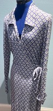 Vintage Diane von Furstenberg 100 Silk Wrap Dress Iconic DVF Size 4