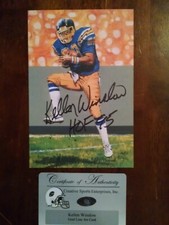 Kellen Winslow San Diego Chargers signed Goal Line Art Card (GLAC) HOF 95 COA