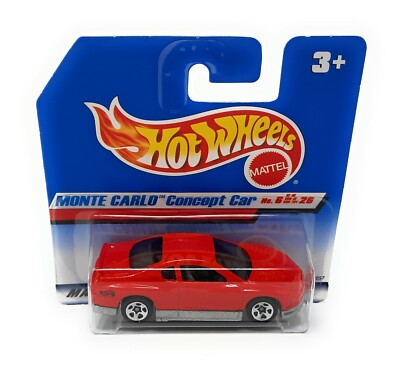 Hot Wheels 1999 Monte Carlo Concept Car rot First Edition Short Card 21057