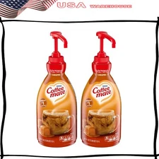 Coffee Creamer, Caramel, Liquid Concentrate Pump Bottle, 50.7 fl oz (Pack of 2)