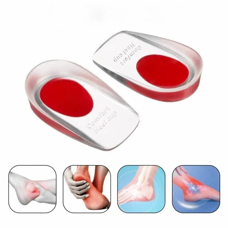 FOOT CUSHION Fast Foot Pain Relief Plantar Fasciitis Gel Heel Support Cushion Insoles Pad U.K