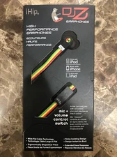 iHip DJZ Earphones High Performance Mic & Volume Control Noise Isolating NEW