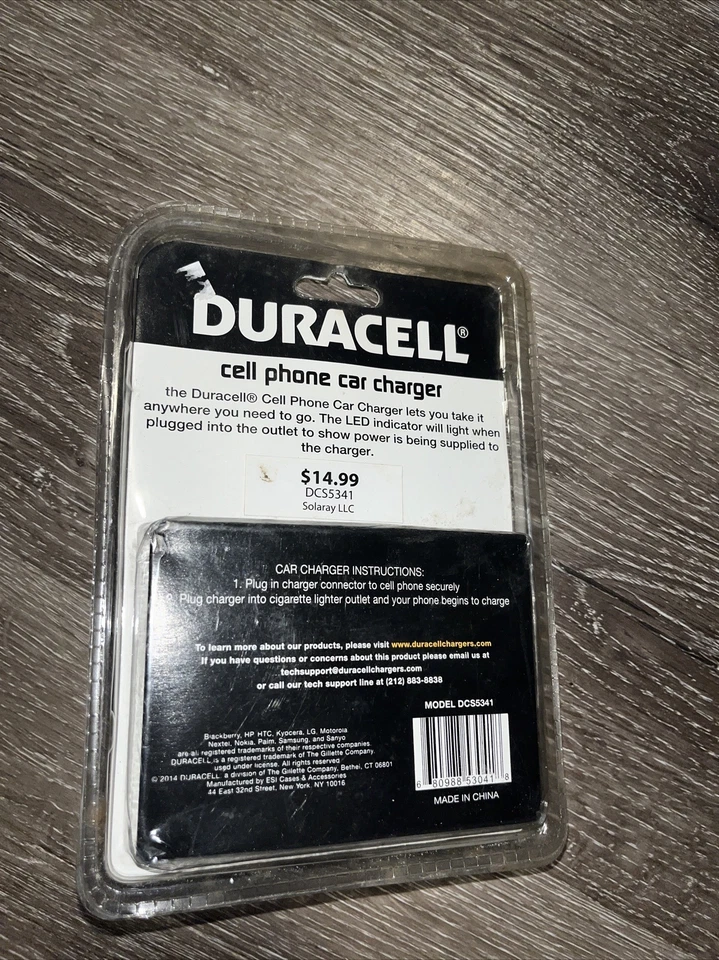 Cargador de coche para teléfono celular Duracell - Samsung LG Android Blackberry DCS5341 Foto 2 de 2