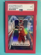 2019 Playoff Football AIR COMMAND Patrick Mahomes II #7 PSA 9 CHIEFS MINT 🔥