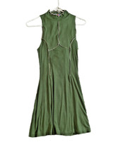 Urban Outfitters UO Mock Neck Sleeveless Green Mini Dress - Size Medium - NEW