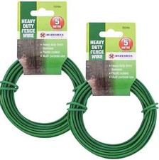 2 x Rolls Garden Wire Green Multi Purpose Thick Heavy Duty 3mm x 5m