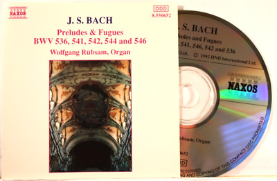 BACH / RUBSAM ''PRELUDES & FUGUES'' (CD 1994) Classical - VG Cond & Ships Free