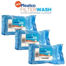 Pleatco Pool Filter Wash Three Pack Filter Cartridge Cleaner for Swimming Pools