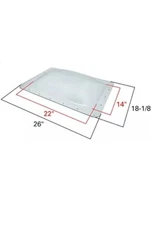 Quick Products QP-RVSW22 Premium Heavy-Duty RV Skylight - 14" x 22" x 4", White