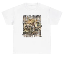 Mentally Ill Totally Chill T Shirt Funny Raccoon Mental Health Retro Gift Tee