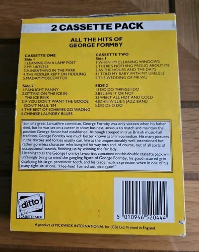 All The Hits Of George Formby Boxset Two Cassette Tapes - Picture 3 of 10