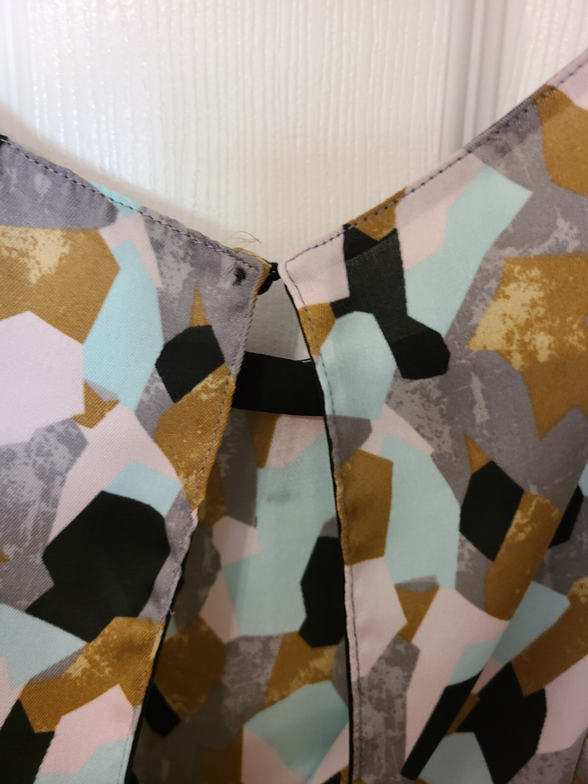 Zara Basic Flowy Funky Patterned Short Sleeve Dre… - image 4