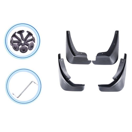ABS Front+Rear Flaps Flag Splash Mud Guard Protective Fender For Ford Fiesta 11+ - Picture 2 of 13