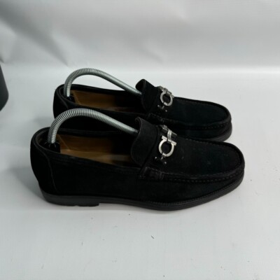 Salvatore Ferragamo Black Suede Bit-Detail Loafers Ferragamo - Tai Black Suede Bit Loafer | Mitchell Stores main image 2