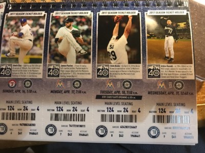 2017 SEATTLE MARINERS SEASON TICKET STUB PICK YOUR GAME CRUZ CANO HERNANDEZ 1