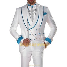 Men 3-piece Wedding Tailcoat jacket vest pants Fashion Performance Party Suit