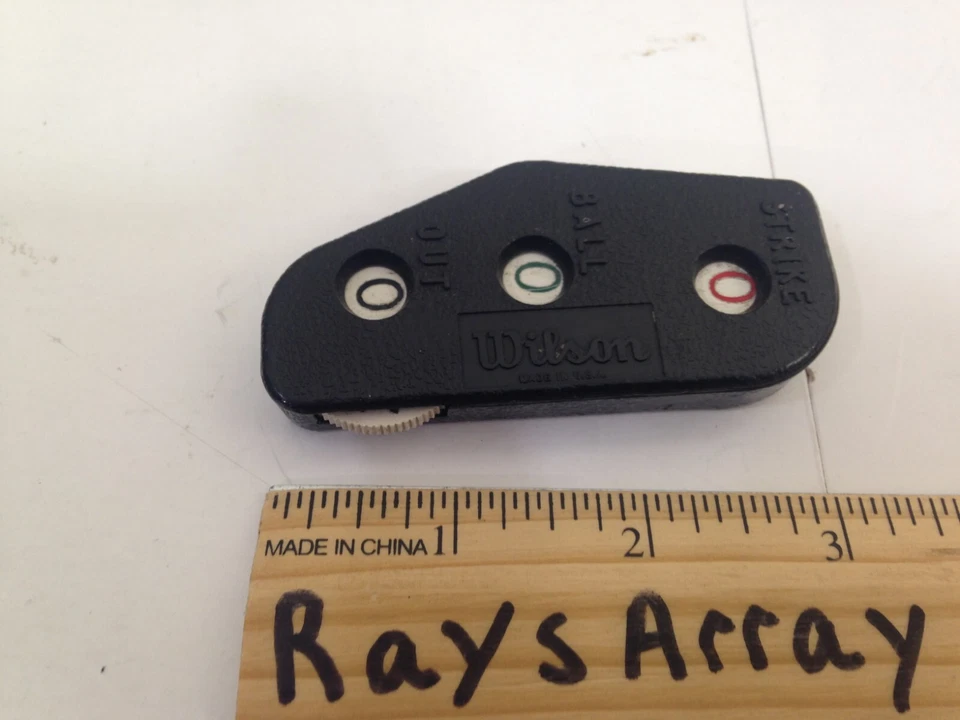 De colección WILSON Árbitro Bola, Strike, Out Counter Bolsillo Strikes Bolas Out Guardián Foto 2 de 3