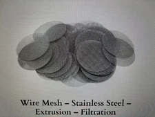 Stainless Steel 304 wire cloth disc 2" Dia 80X80 mesh (100 pack)