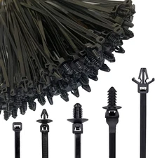 160Pcs Universal Nylon Push Mount Cable Zip Tie,Nylon Self Locking Cable Strap⭐⭐