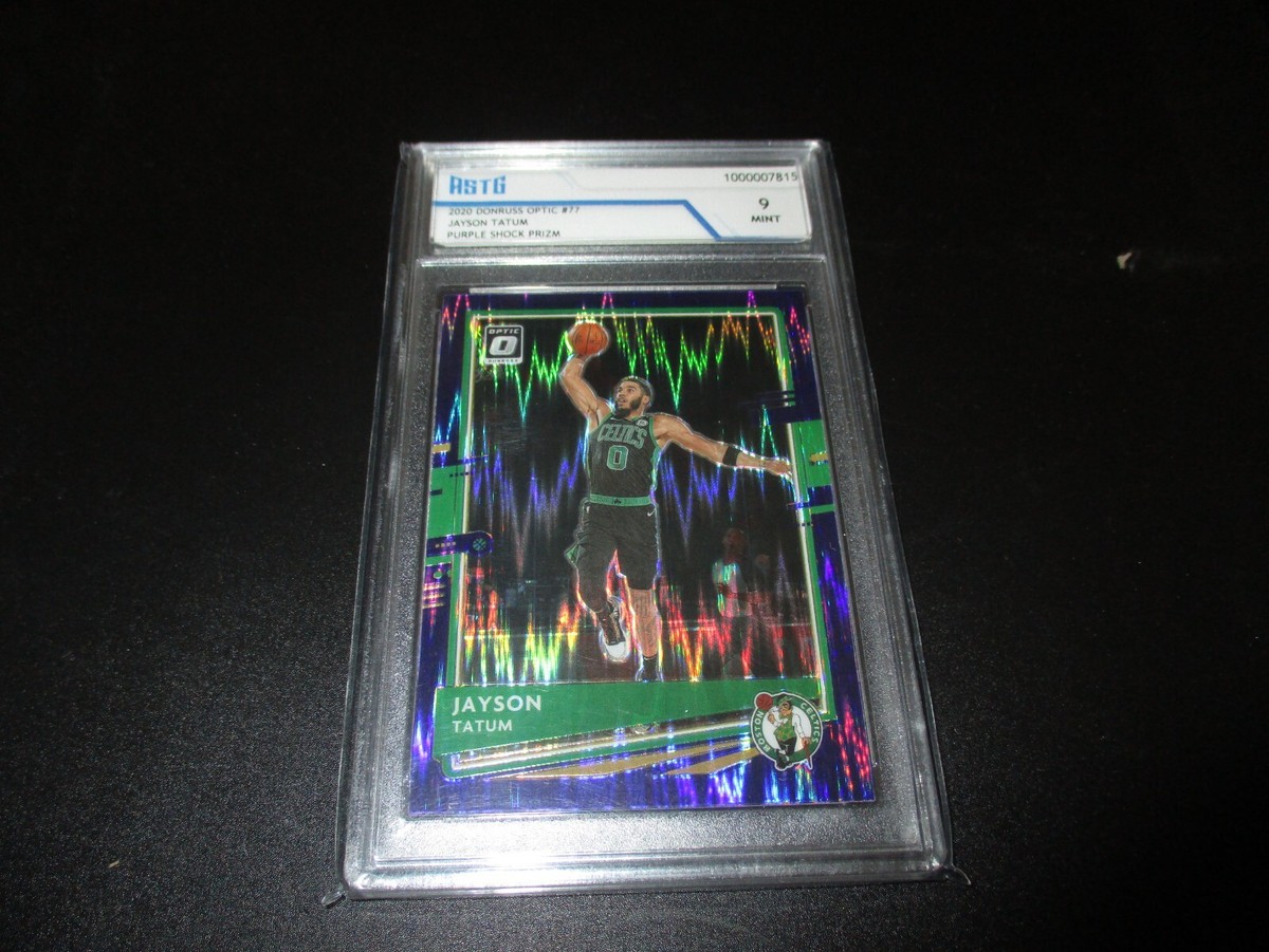 2020-21 Panini Donruss Optic - Jayson Tatum #77 Purple Shock