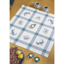 Permin Tischdecke Kreuzstich Stickpackung "Küche I", Zählmuster, 85x85cm, 44-170
