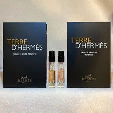Terre D'Hermes Pure Perfume Parfum +EDP INTENSE (2025) Sample Spray .06oz 2ml Ea