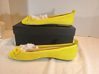 ANNA TAYLOR PERFECT SUEDE BALLET BUTTERCUP YELLOW NOS SIZE 9M