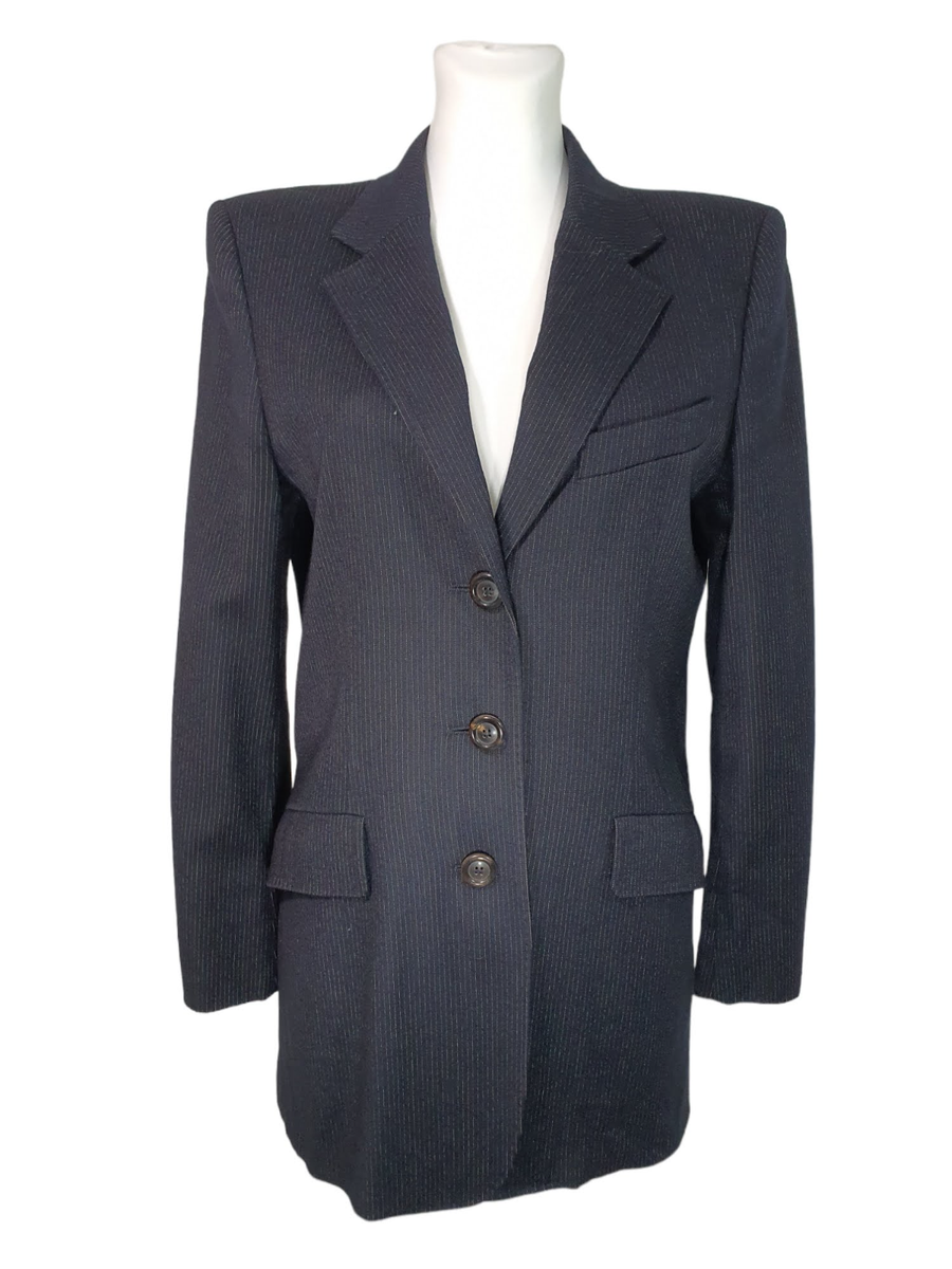 ジャケット MAX MARA BLACK PINSTRIPED DOUBLE-BREASTED WOOL JACKET Sportmax Black Pinstripe Wool Jacket Size IT42 Max Mara | eBay