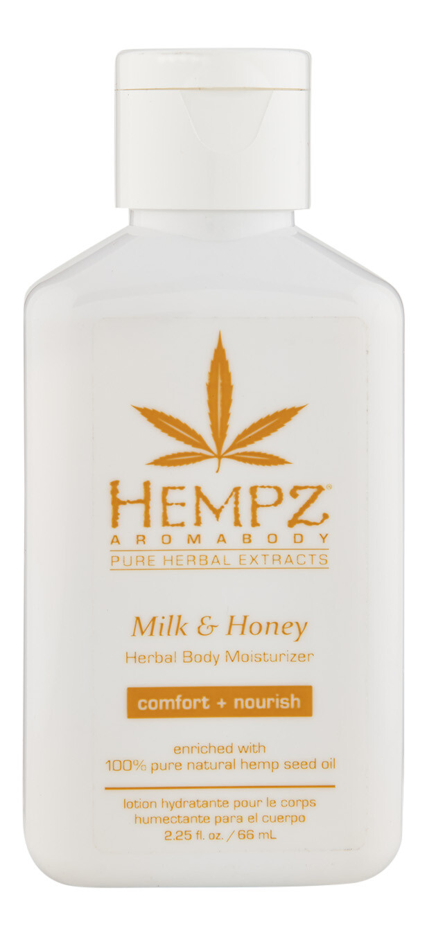 Hempz Milk & Honey Herbal Body Moisturizer 2.25 oz. Body Lotion & Cream