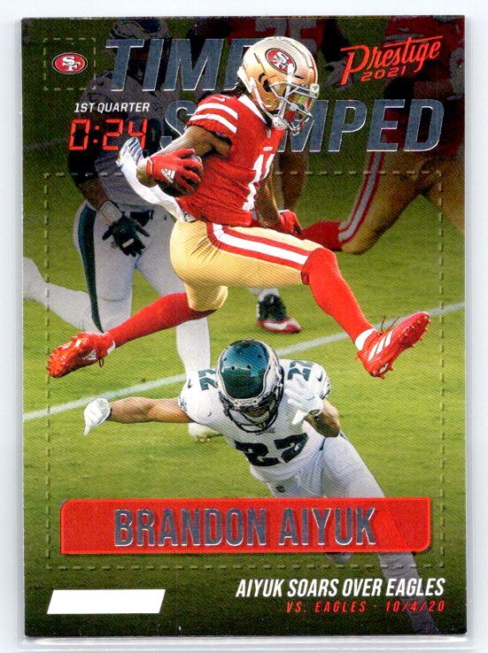 Brandon Aiyuk 2021 Panini Prestige Time Stamped #TS-BA