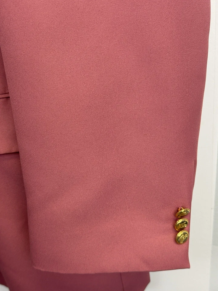 Vintage Haband Men's Size 54L Blazer Jacket Classic Metal Buttons Dusty Pink - Image 4 of 4