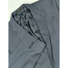 Jos A Bank Mazotto Super 120 Wool Navy Blue Mens Double Vented Blazer Size 46R