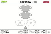 Valeo 302159A Bremsbelagsatz FüR Scheibenbremse Bremsbelagsatz FüR BMW