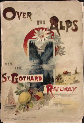 1893 Over the Alps via the Saint Gothard Railway Booklet with Maps Switzerland