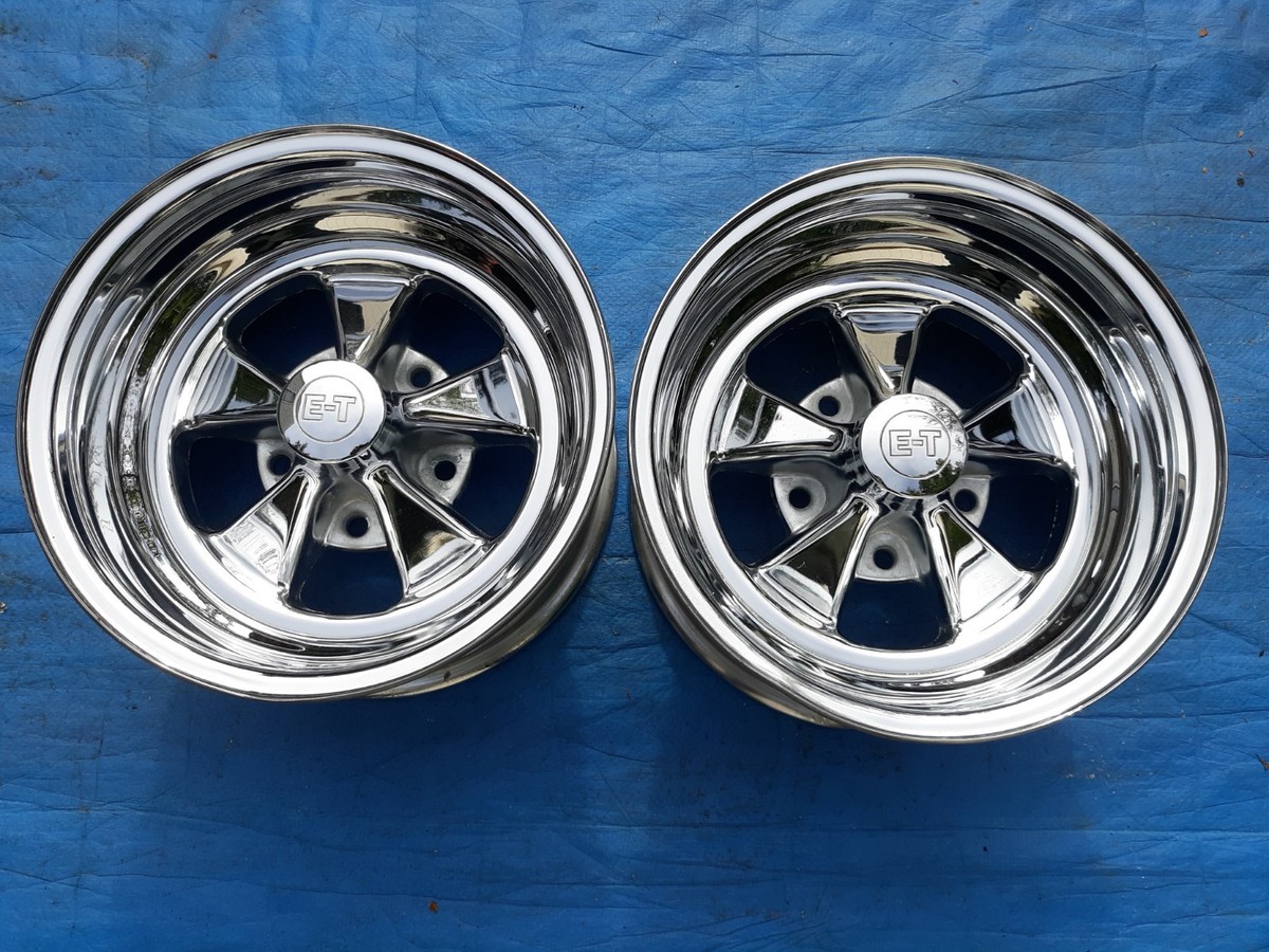 Cragar SS-style Wheels E-T Diamond Spokes 15x8 5x5.5 Bolt Circle