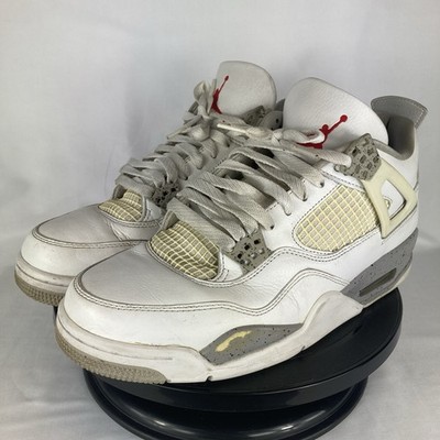 Men s Size 10 Jordan 4 Retro Mid White Oreo 2021 Sneakers CT8527-100 Used
