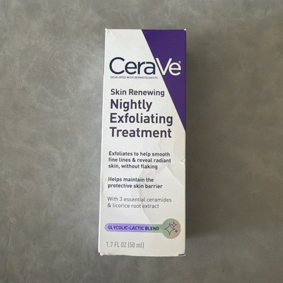 CeraVe Skin Renewing Nightly Exfoliating Treatment Serum Anti Aging 1.7 floz NEW
