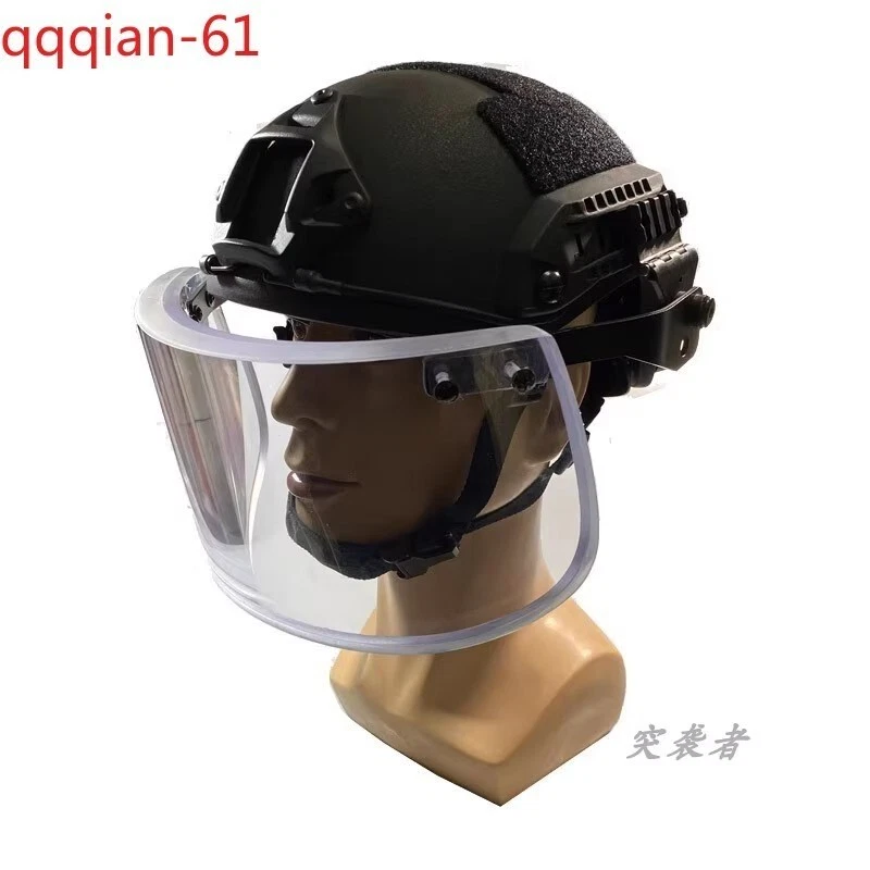 В США! Пуленепробиваемый быстрый шлем лицо щит NIJ IIIA баллистический шлем маска козырек - Изображение 3 из 4