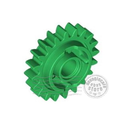 1x LEGO 81346 Technic Gear 20 Tooth with Clutch on Sides Green
