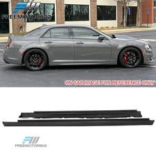 Fits 11-23 Chrysler 300 Srt Side Skirts Extension Rocker Panel Matte Black Pp