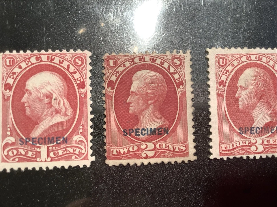 1875 US 1, 2, 3 cent Executive Dept. Official Special Printing #O10s,O11s,O12s - Image 4 of 4
