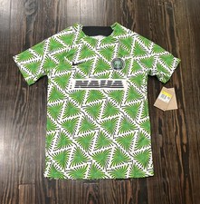 Nike Nigeria Soccer Jersey Men s Small Green White Polyester NEW