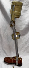 Antique Childs Polio R. Leg Brace Braces Metal Leather Medical History SCIENCE