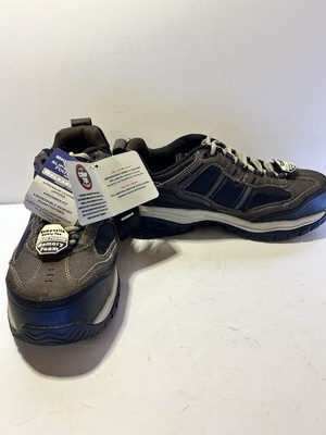 Skechers Work Comp Toe Shoes Men Relaxed Fit Soft Stride 77013/BRBK  NEW