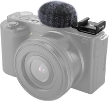 Smallrig Cold Shoe Adapter with Wind Muff Windshield for Sony ZV-1F / ZV-E10 / Z