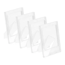 4 Pcs Mini Picture Frames 2.4 x 3.5 Inch Rectangle Photo Frame, Frosted Clear